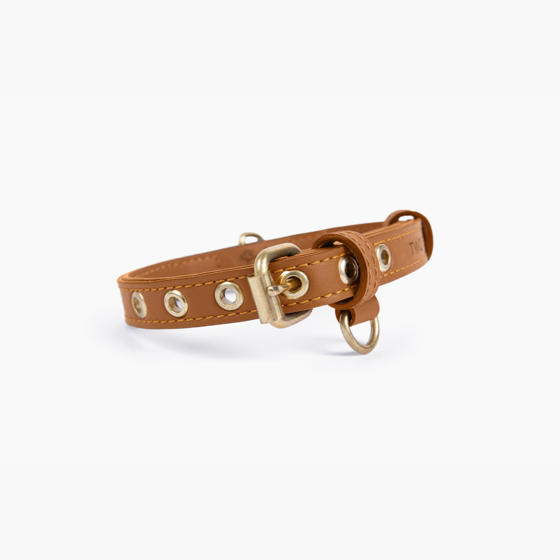 Cactus Leather Collar - Caramel